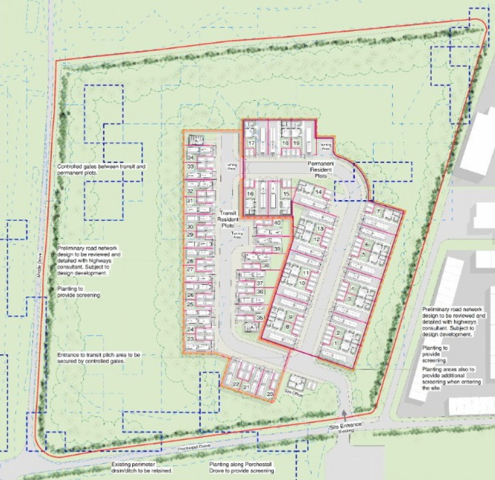 Plans For New Travellers' Site On Porchestall Drove In Glastonbury Nash Partnership 190623