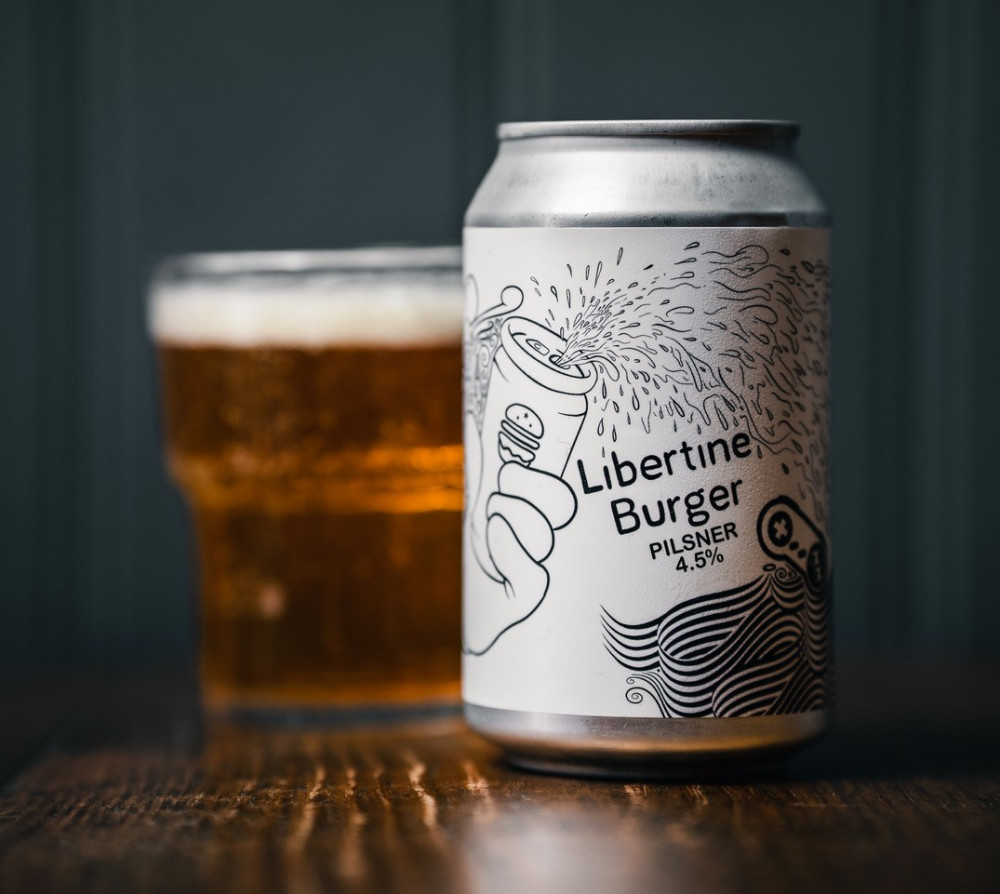 Libertine Burger has launched its own pilsner (image via EMPR)