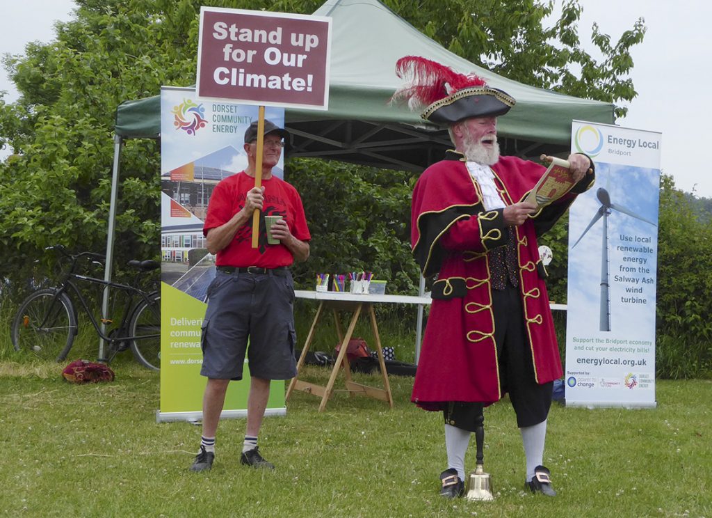 Town crier John Collingwood officially opens Bridport's Big Green Week