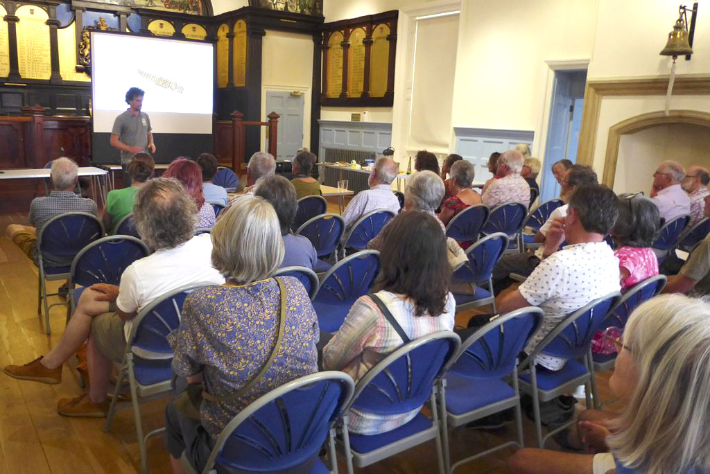 Ian Rees and West Dorset Friends of the Earth held a popular talk on the health of the Brit catchment area