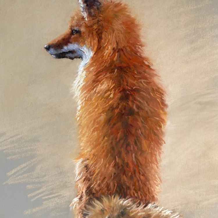 A beautiful fox painted by Kim Harley of Hub Studios