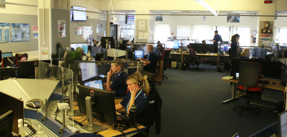 Police control room involved in Tweetathon (Picture: Suffolk police)