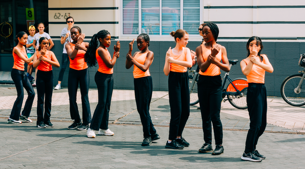 Smart Cells, a collaboration between Richmond dance group N-Rich Dance, and the borough's current Arts and Ideas Festival, shone at last weekend's Great Exhibition Road Festival (Credit: Luke Toddfrey) 