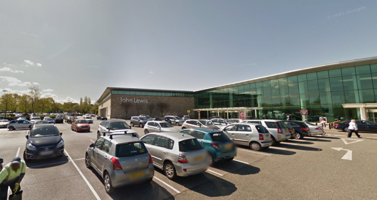 Neighbourhood officers smashed the window of a car at Cheadle John Lewis during the heatwave to rescue a 'distressed' dog (Image - Google Maps)