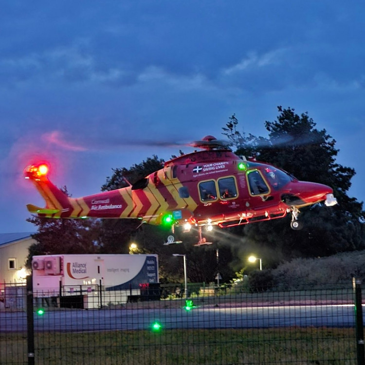 A man has been airlifted to hospital. (Image Credit: Cornwall Air Ambulance) 
