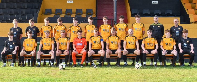 The under-18s squad that won the league. (Image: Falmouth Town) 