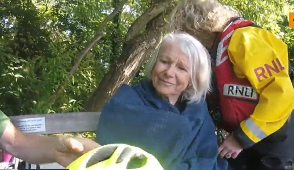 The RNLI team in Teddington has revealed how they came to the rescue of an injured cyclist in the Ham Lands nature reserve.