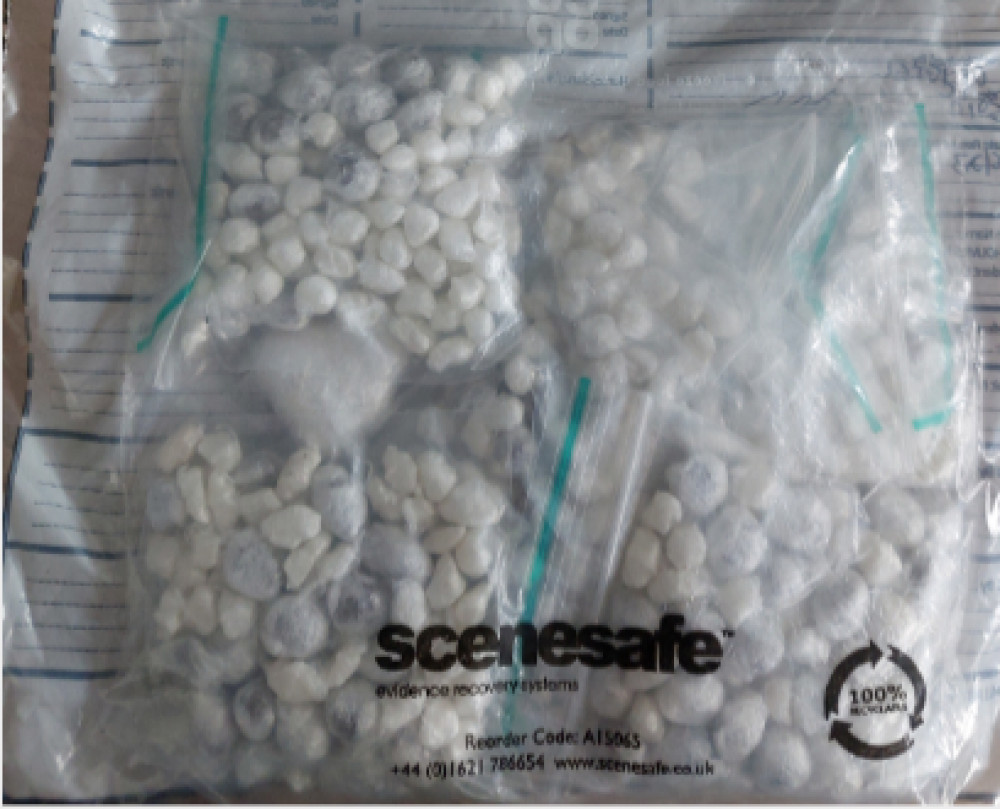 Arrests and drugs seized after operation targets Luton gang. PICTURE: Suspected Class A pills seized by Beds Police. CREDIT: Beds Police 