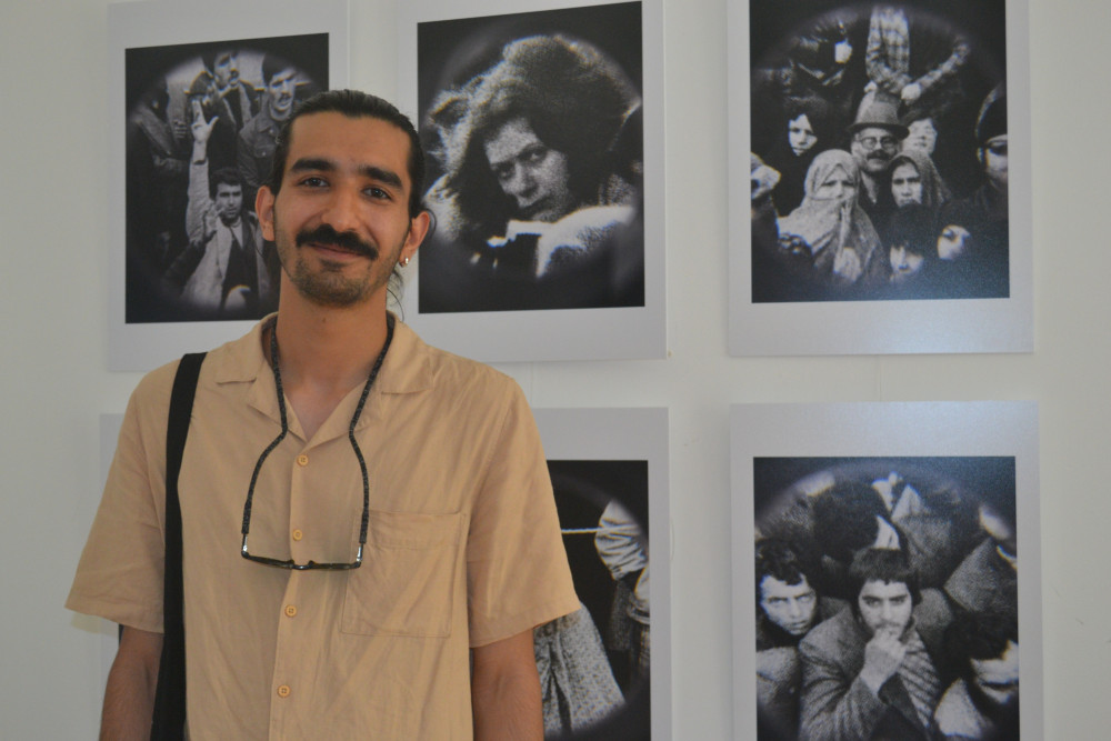 Overall winner Amin Yousefi with his work at Rook Lane Chapel in Frome 