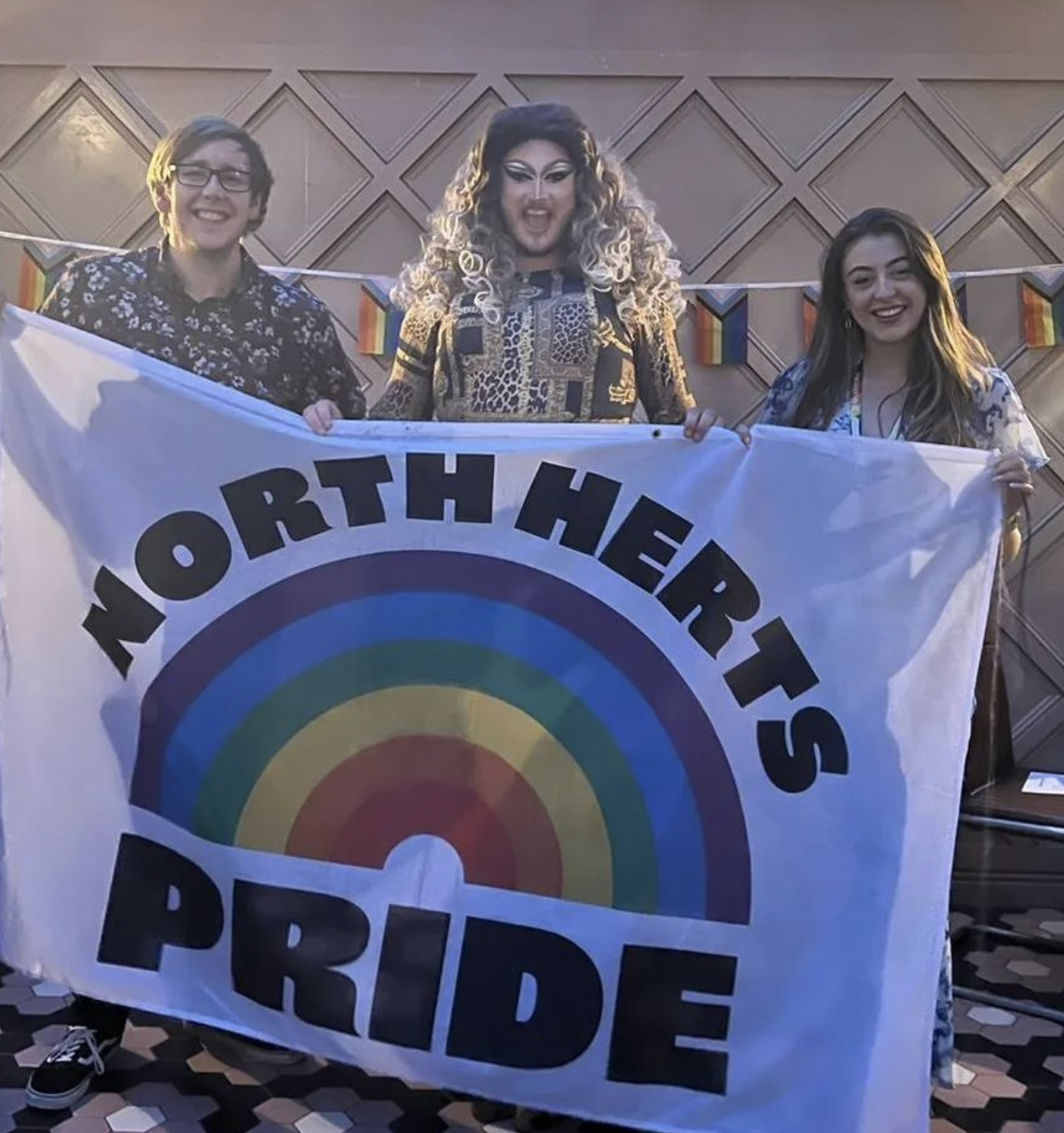 The North Herts Pride at Hitchin's Pitcher & Piano evening featured drag artists and singers. CREDIT: North Herts Pride 