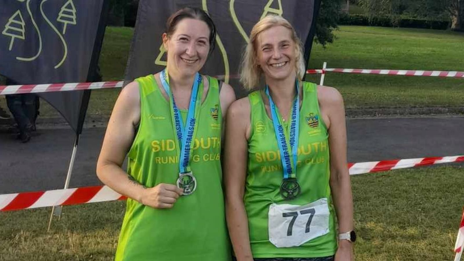 Beccy Johnson and Kathy Jordan with their new bling! (SRC)