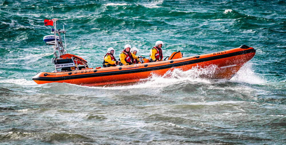 Lyme Regis lifeboat were called to the scene (photo credit: Max Redwood)