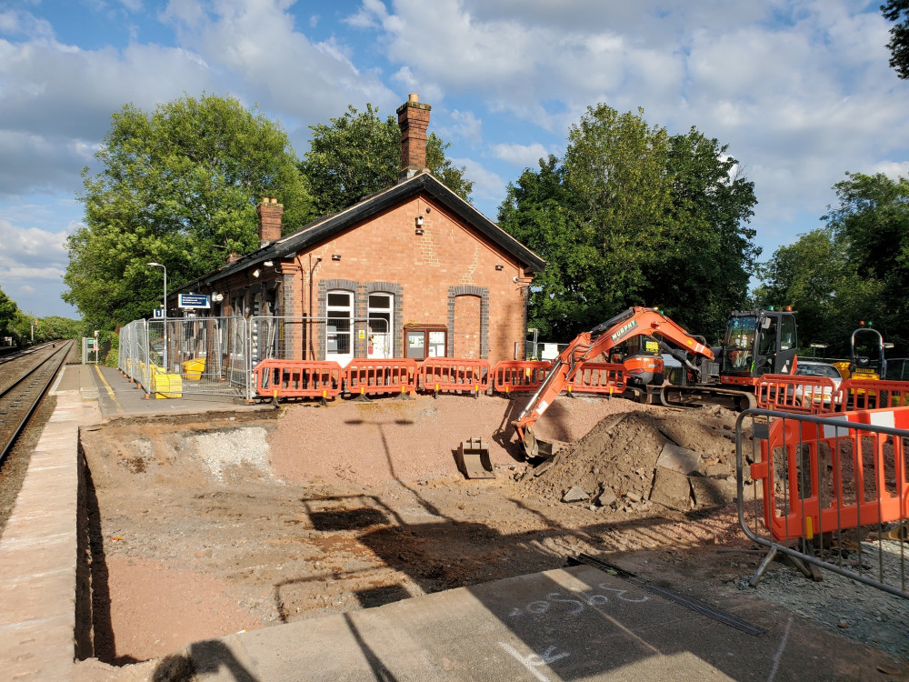 Work began at Warwick Station in January (Image via Geoff Ousbey)