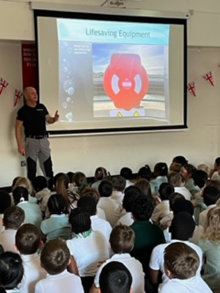 Pete delivering the assembly