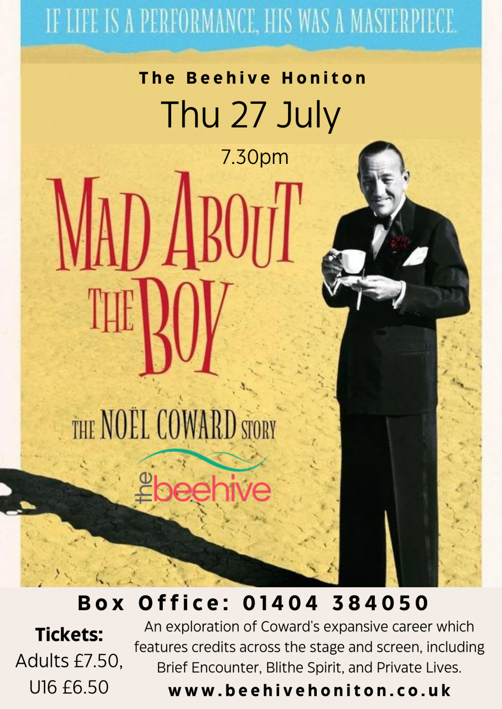 Mad about the Boy: The Noel Coward Story (12A)  Cinema  News  Honiton Nub News  by Rachael 