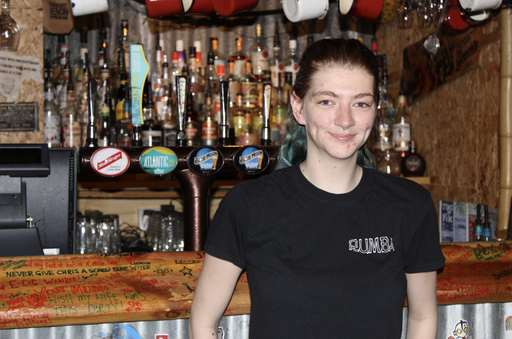 Manager Charli has worked at Rumba Macclesfield five-and-a-half of the seven years they've been in Macclesfield. (Image - Alexander Greensmith / Macclesfield Nub News) 