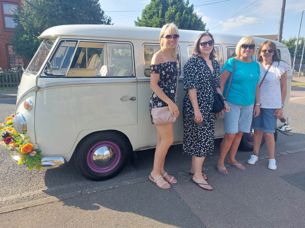 All CHUMS together. The group Lucky Penny transported to watch Muse at Milton Keynes Bowl to boost the CHUMS charity. CREDIT: CHUMS