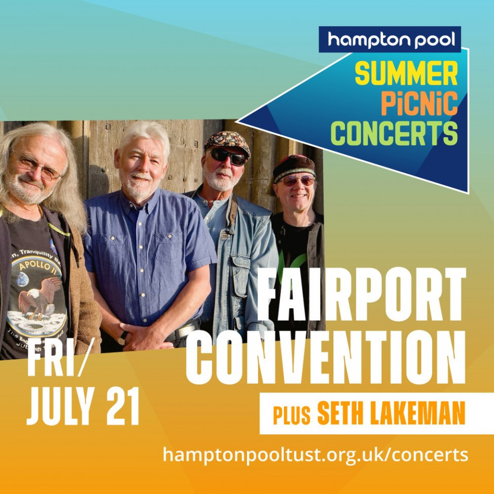 Folk-rock pioneers Fairport Convention bring their unique musical style to the Hampton Pool Summer Picnic Concerts.