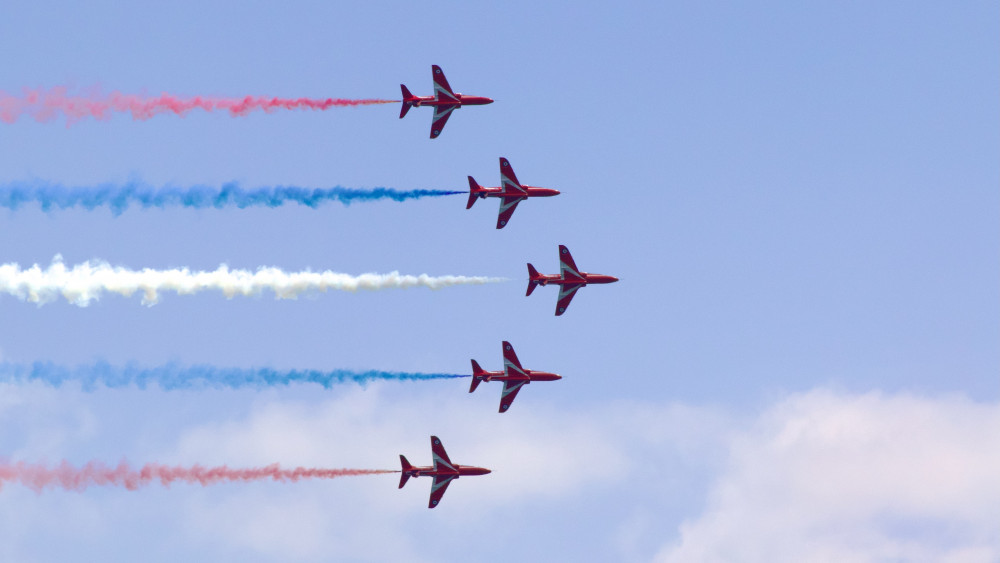 Red Arrows at Teignmouth Airshow 2023 (Nub News/ Will Goddard)