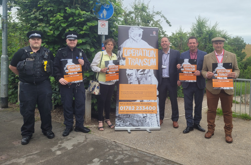 Councillor David Williams with local ward councillors and members of Stoke North Local Policing Team (LDRS).