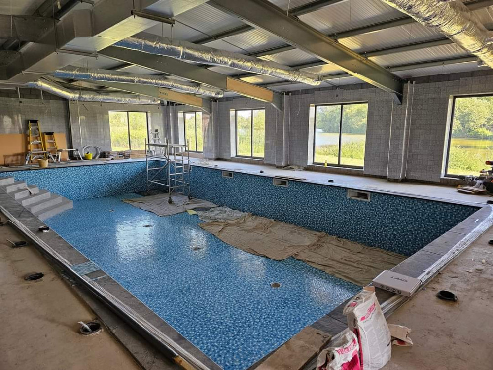 Work is underway on Lakeside Swimming Pool in Evercreech
