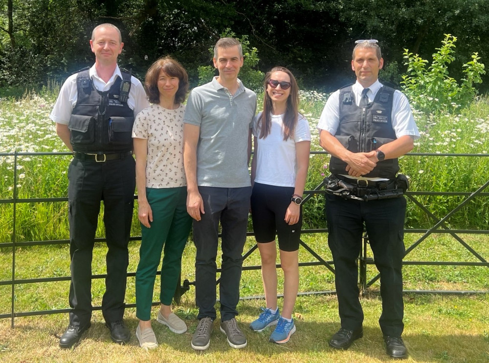 PC James Levesley, Natalia Krivdina, Peter Krivdina, Dr Jessica Padley, PC Paul Barber. Credit: Met Police.