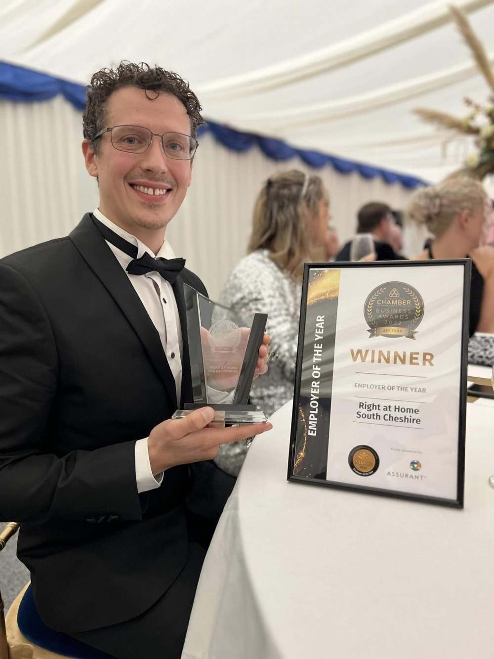 Right at Home South Cheshire won Employer of the Year 2022 at the South Cheshire Chamber Business Awards (Photo: Right at Home)  