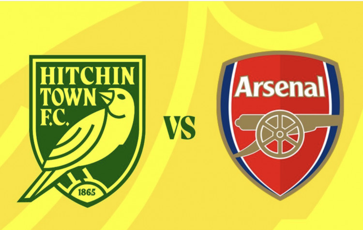 Hitchin Town to play Jack Wilshere's Arsenal U18 side at Top Field. CREDIT: Hitchin Town 