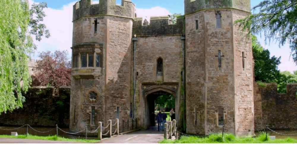 The drawbridge over the moat at the Bishops Palace