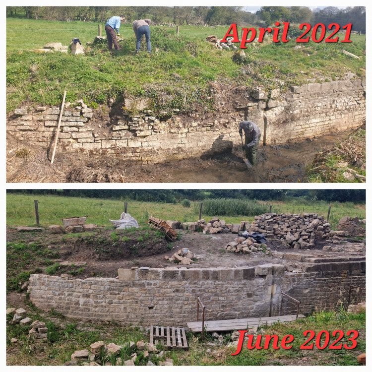 Terminus Bridge abutment walls restoration 