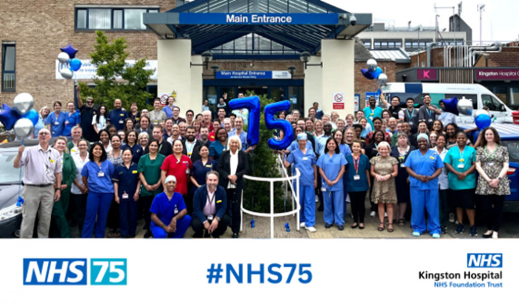 Staff at Kingston Hospital have been celebrating 75 years since the NHS was founded. (Photo: Kingston Hospital)