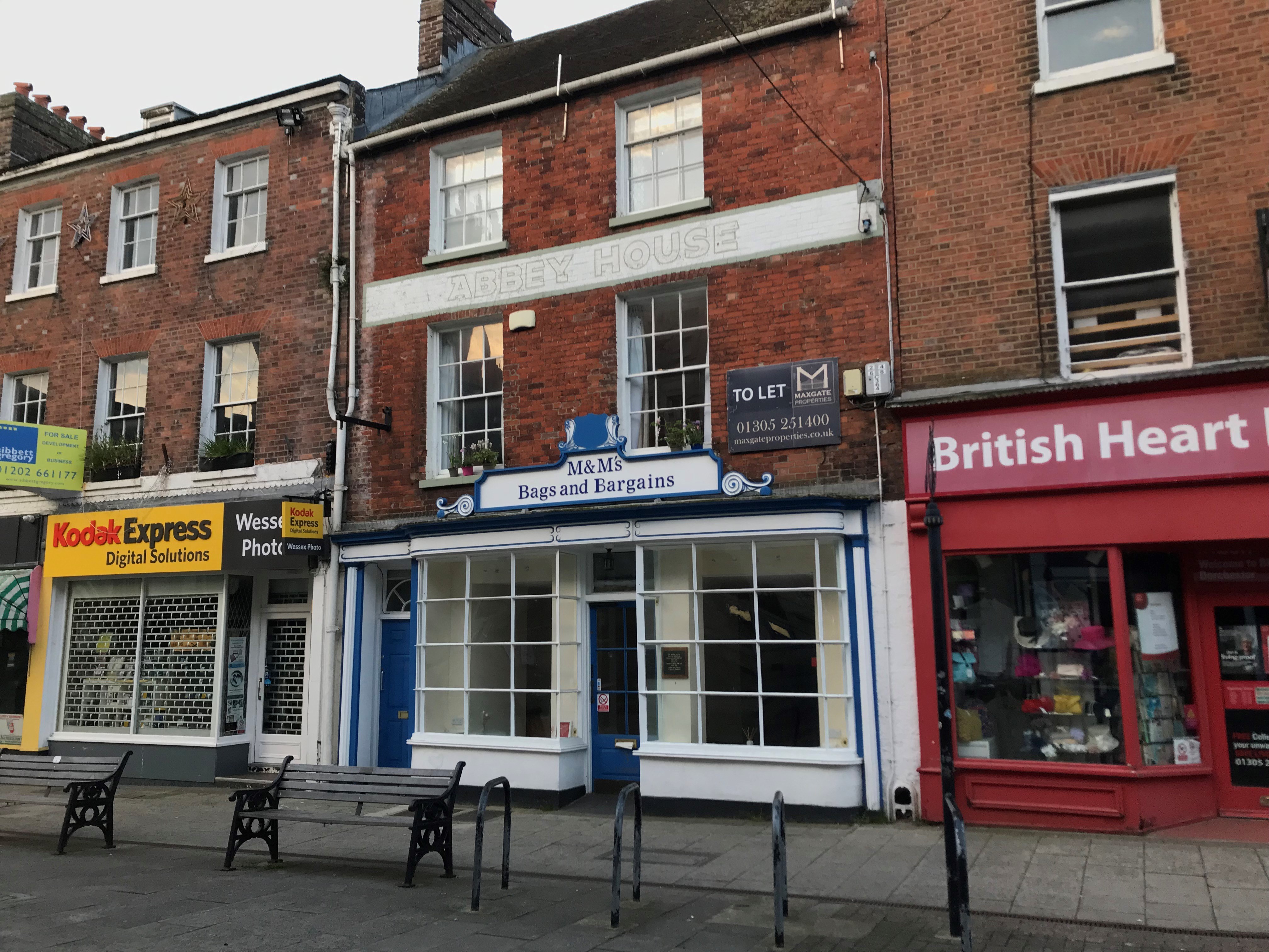 The Regency shop front in Cornhill, Dorchester
