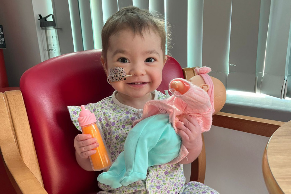 Hallie Reeve is just 20-months-old but has been battling Juvenile Myelomonocytic Leukaemia (JMML) for the past year