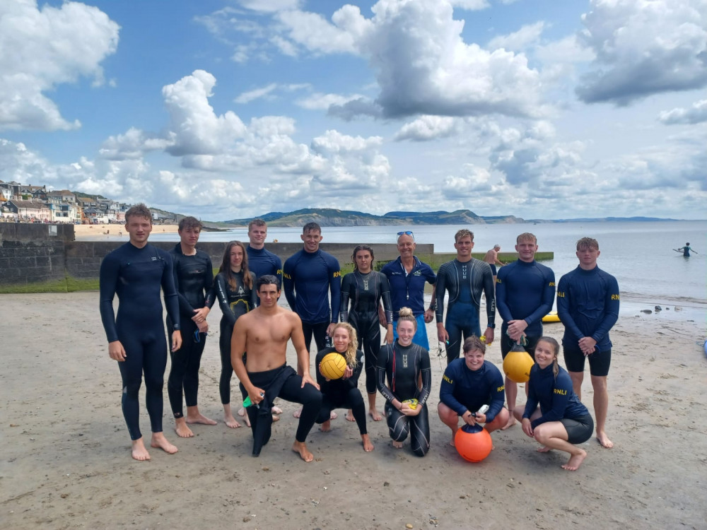 The RNLI lifeguards pictured on neighbouring Lyme Regis beach