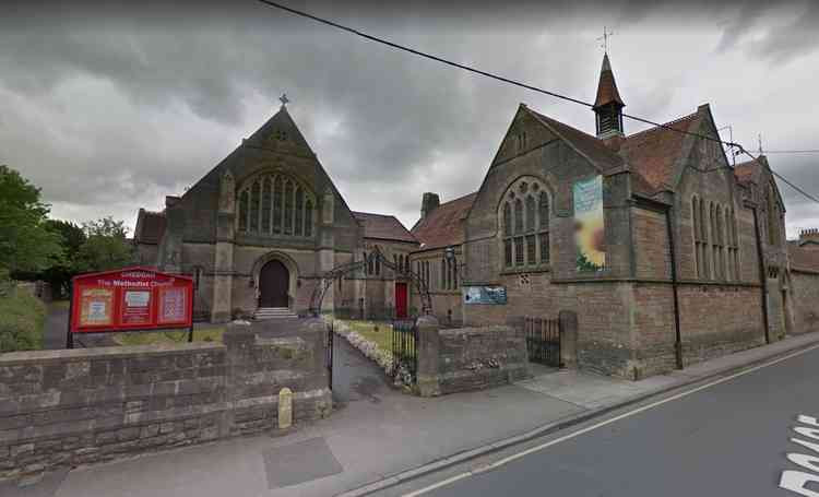 Cheddar Methodist Church - see today's events (Photo: Google Street View)
