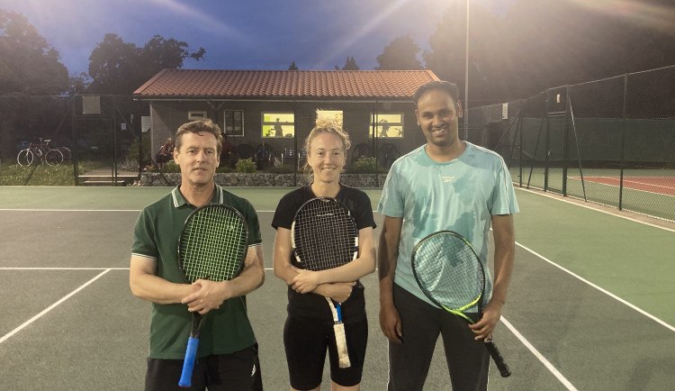 Champions! Hitchin Tennis Club's victorious title-winning fourth team. PICTURED: Stephen Pond, Sophie Adams and Ram Sridharan. CREDIT: Hitchin Tennis Club 