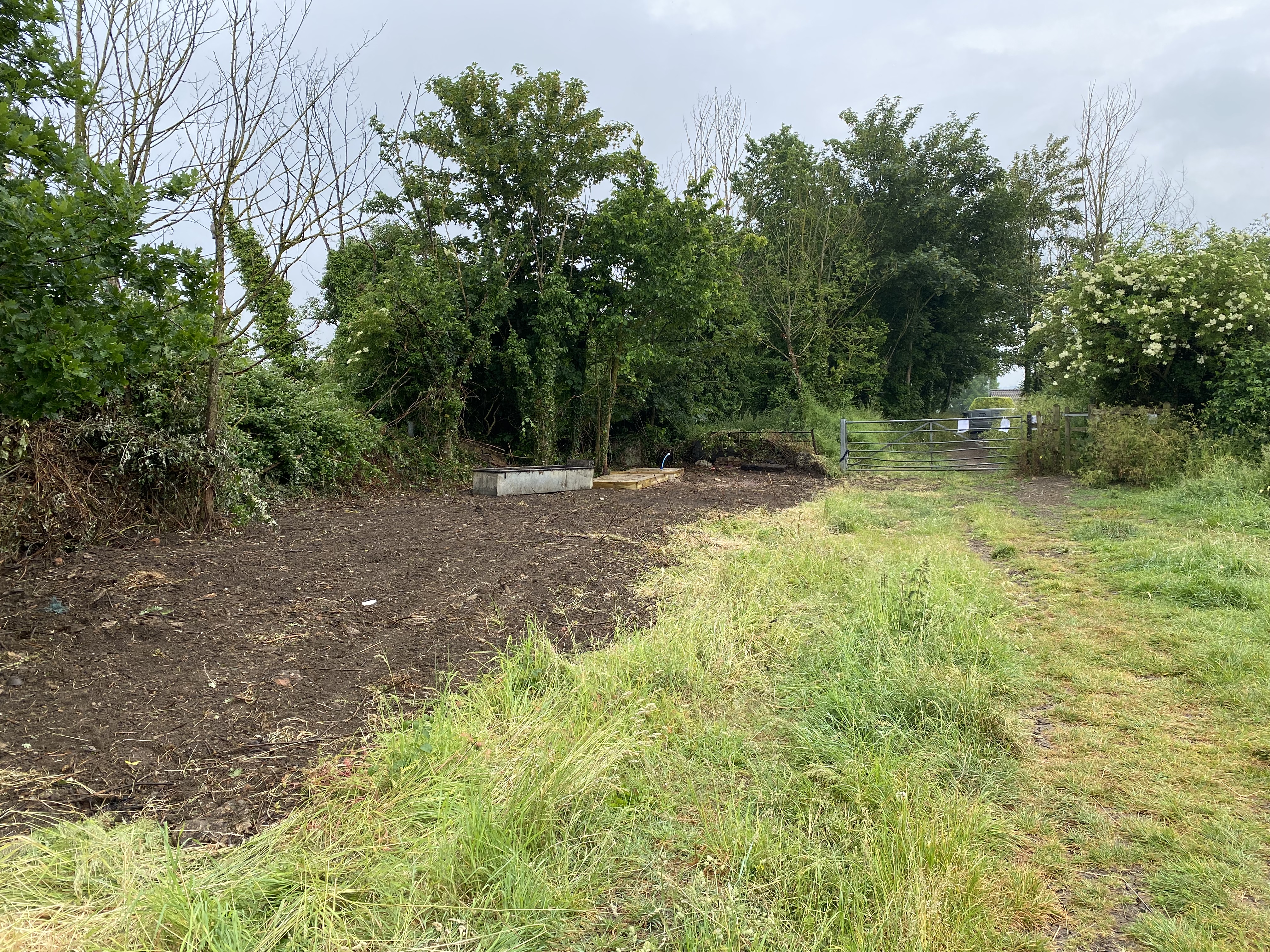 Photo of the destruction that took place in June this year, to make way for a cattle trough