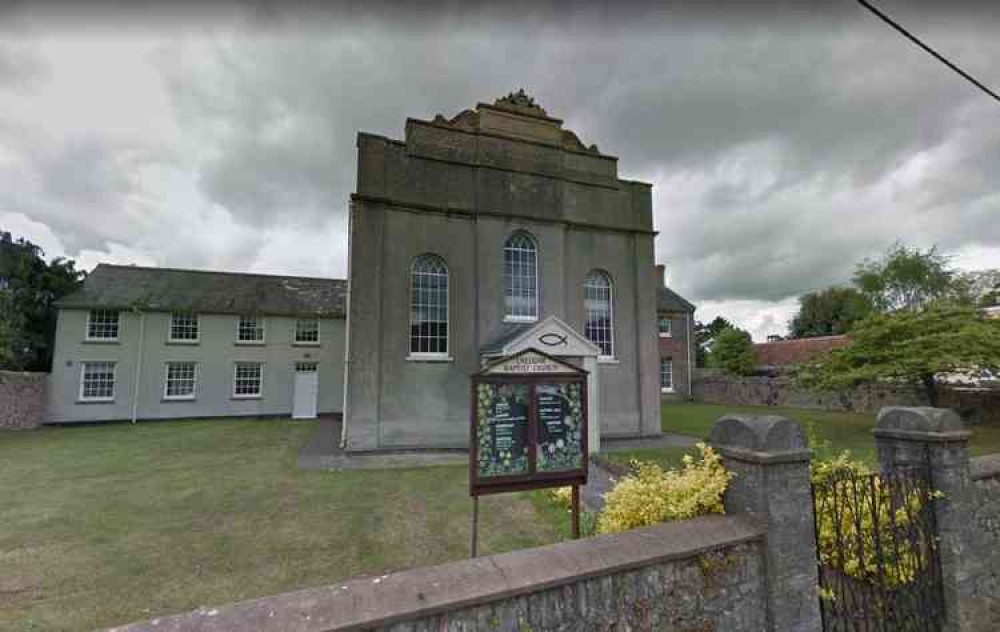 Cheddar Baptist Church - see today's events (Photo: Google Street View)