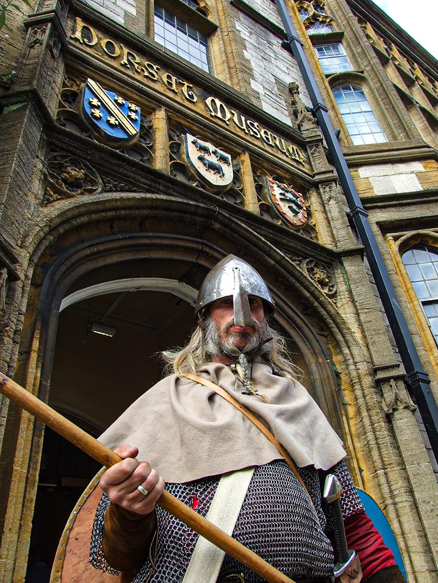 Viking outside Dorset Museum in Dorchester (photo credit: Mark North/Dorset Museum)