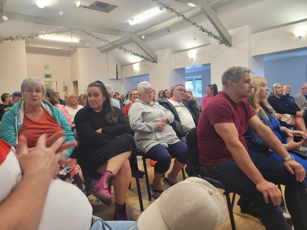 Red Street Community Centre, Newcastle, was packed with concerned residents (LDRS). 