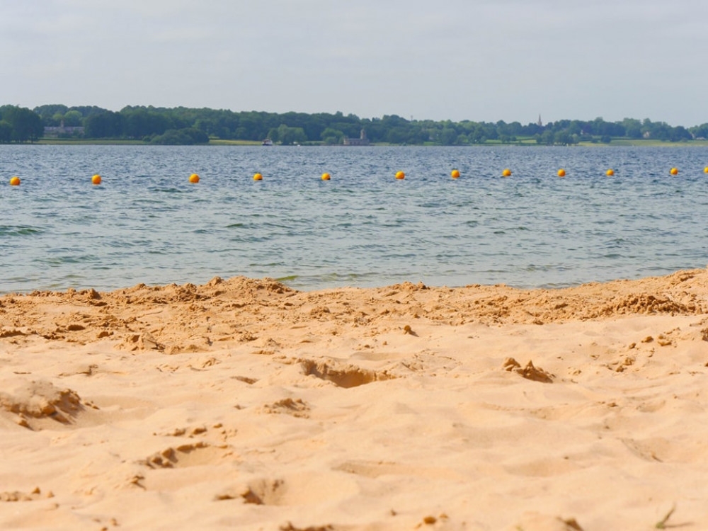 The Rutland Water beach opened in late June and is welcoming visitors throughout the summer. Image credit: Rutland Water.