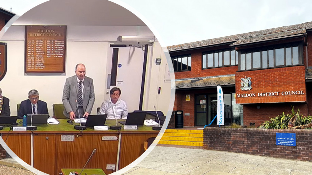 Council Leader Richard Siddall told councillors: 'My ambition is to achieve more for the district, which I hope is something where we all have agreement.' (Credit: Maldon District Council and Ben Shahrabi)