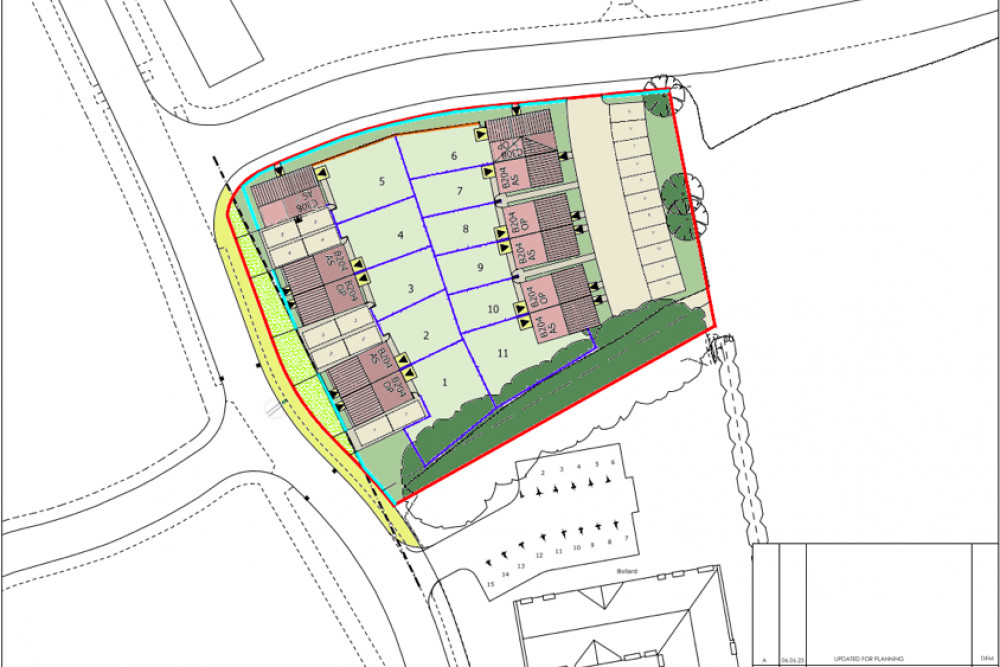 An application to develop flats into 11 homes has been submitted to Rutland County Council. Image credit: Rutland County Council. 