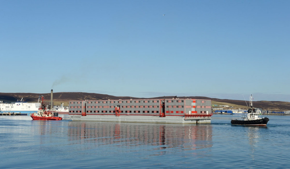 The Bibby Stockholm barge will house up to 500 asylum seekers at Portland Port