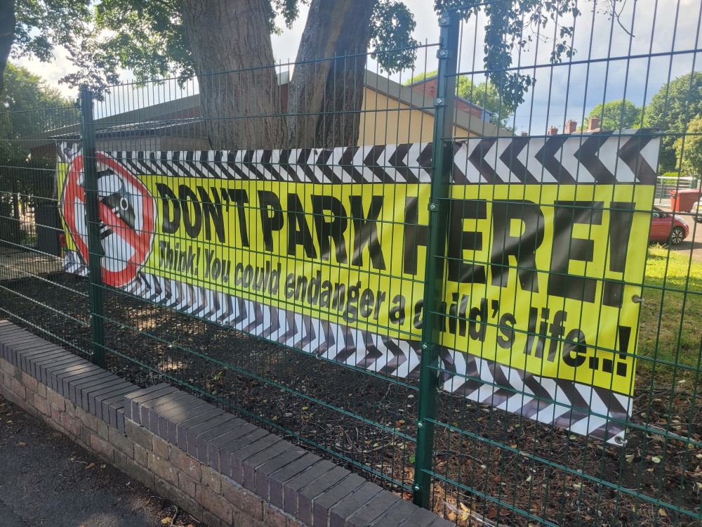 Many parents ignore the large sign outside Glebe Academy, on Park Place in Fenton, warning them not to park directly outside the school (LDRS).