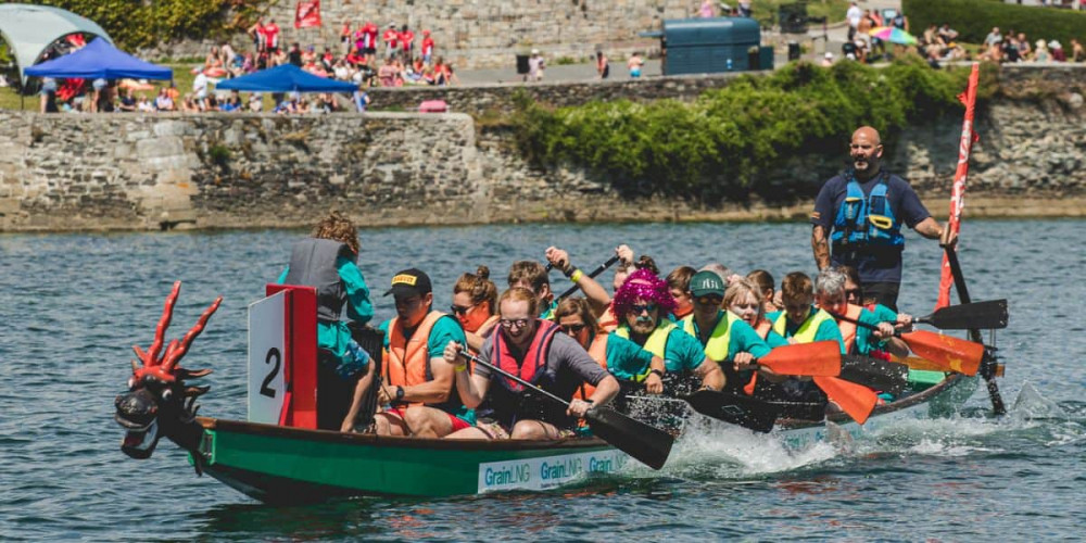 The dragon boat racing is a day filled with fun that raises money for charity. (Image: The Working Boat)