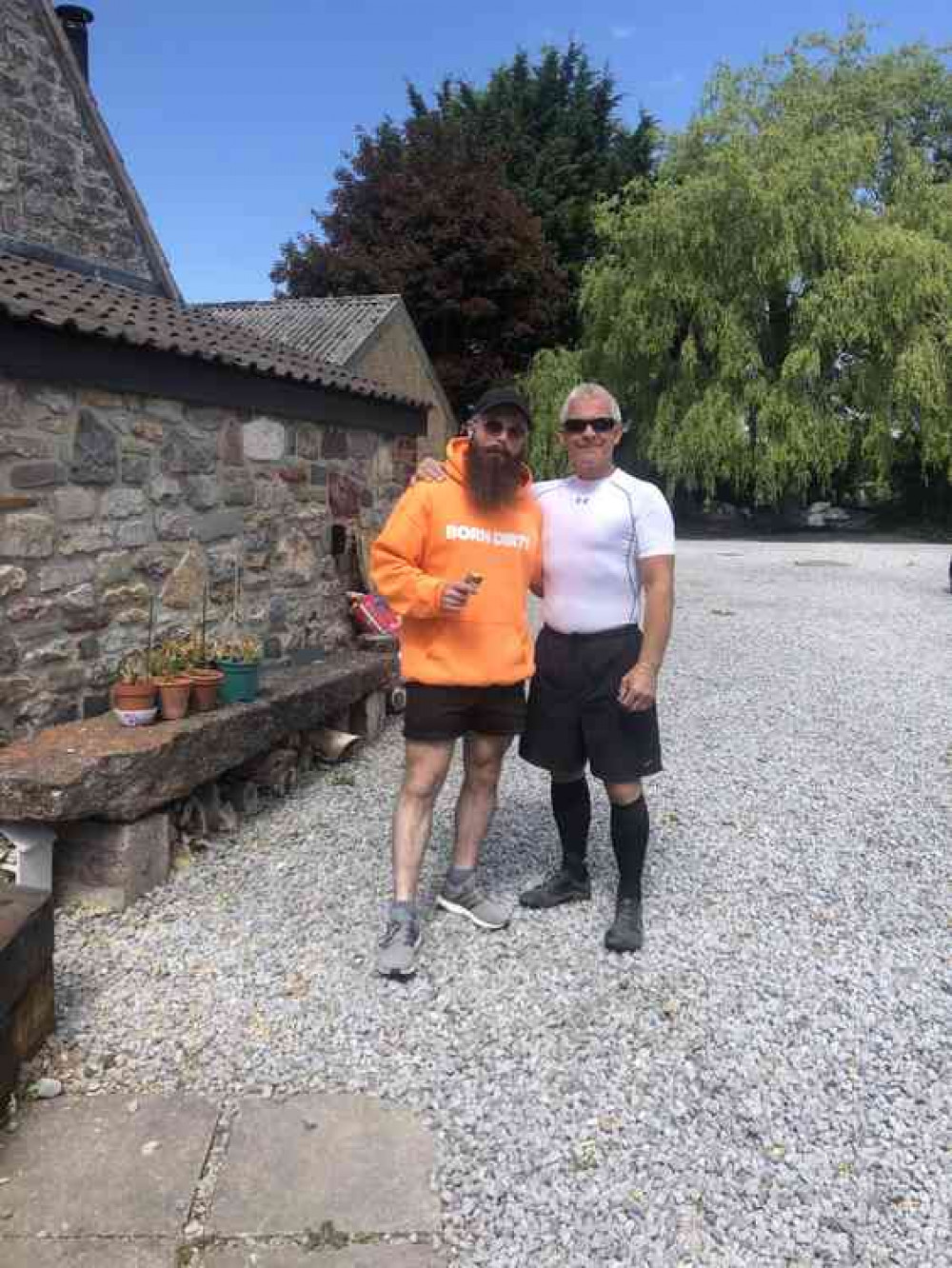 Dave and Will Clarke ready to head out training