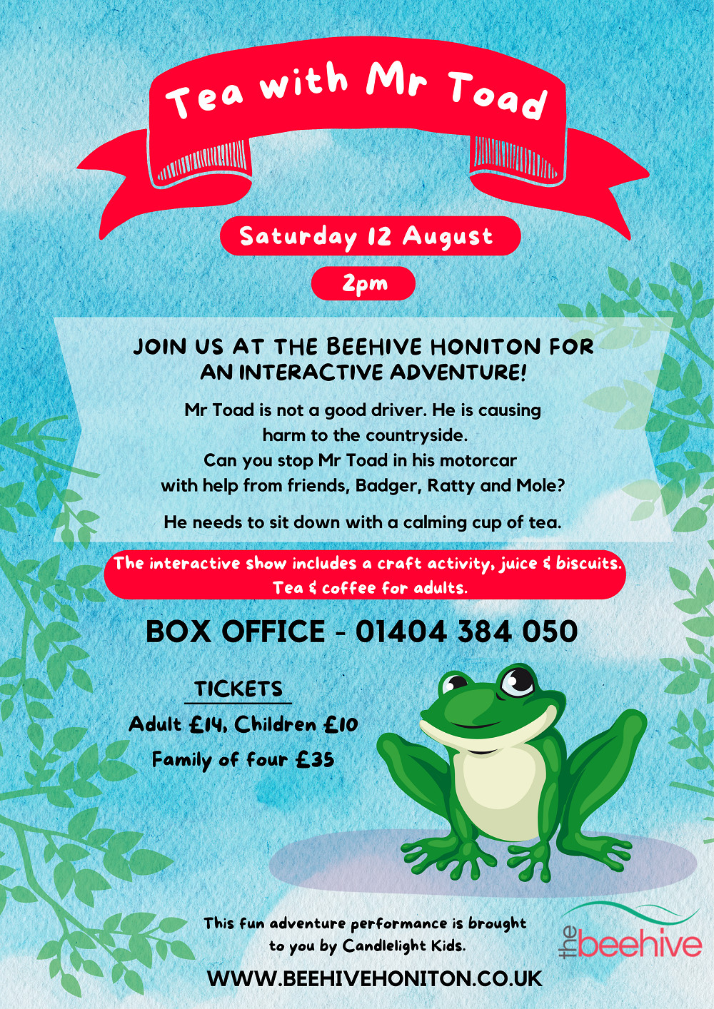 Tea With Mr Toad. An interactive activity!