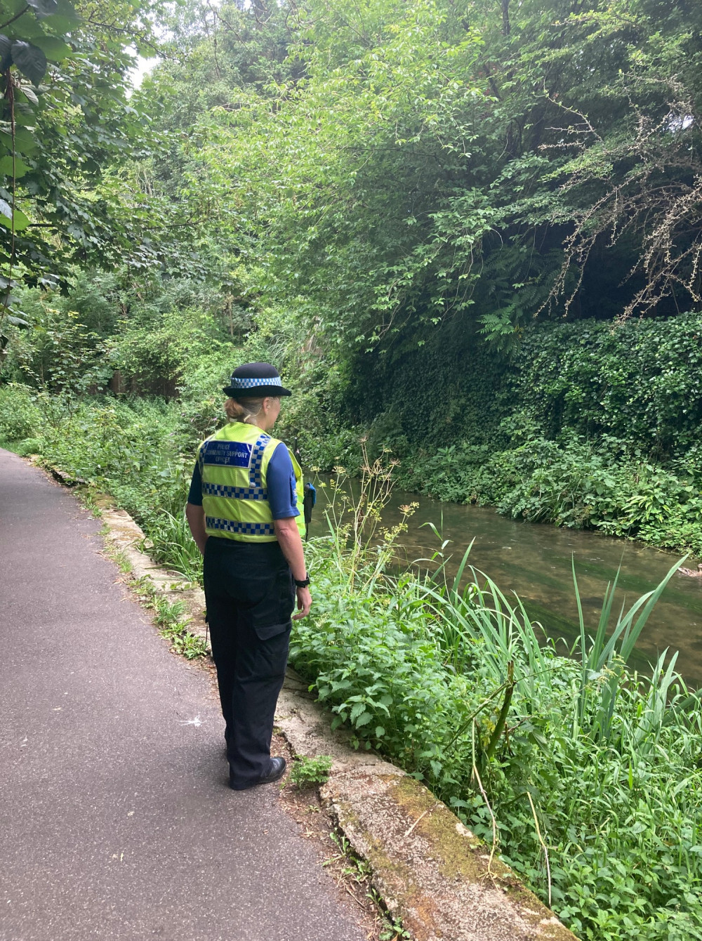 Police have increased patrols along the River Walk (photo credit: Dorchester Police, Facebook)