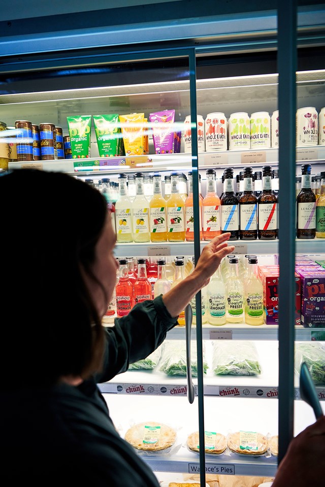 New door-fronted fridges, installed with the help of a Low Carbon Dorset grant, have helped Washingpool farm shop cut their energy bills